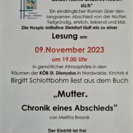 09.11.2023 Lesung mit Birgit Schlottbohm