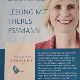 17.11.2023 Lesung mit Therese Essmann / Wichtige Änderung